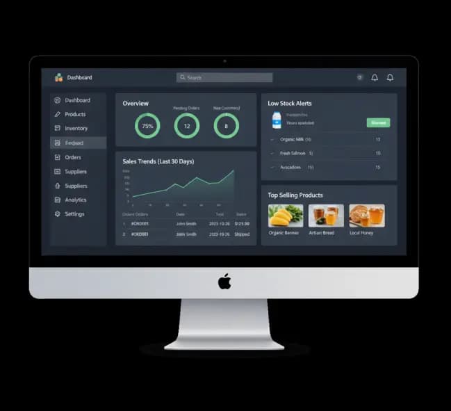 Grocery management admin panel